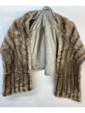 Marks & Spencer Women's Mink Fur Cape in Light Brown
